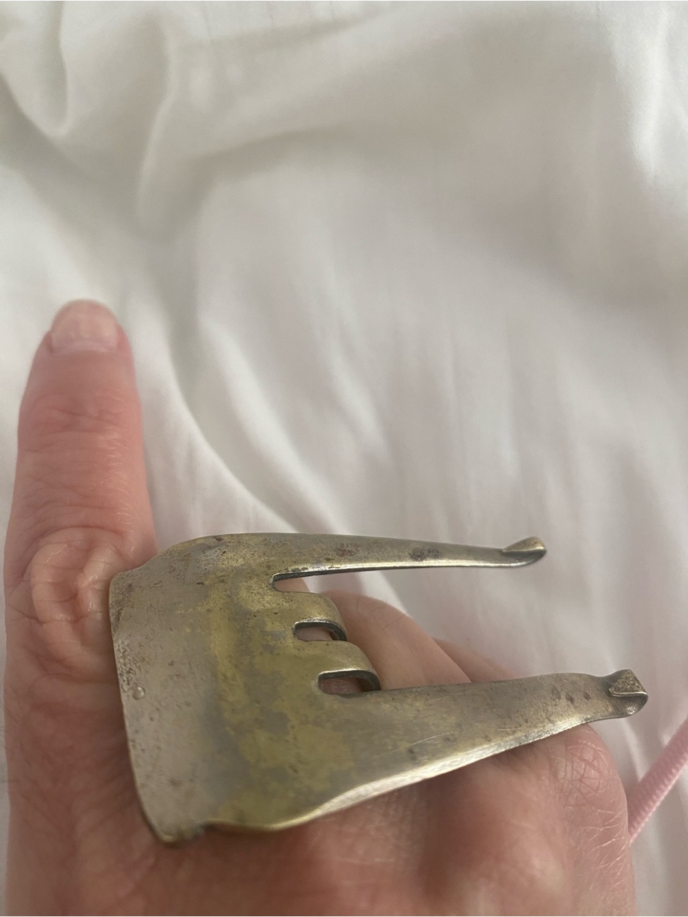 Handcrafted RING Vintage Metal Fork RING RUSTIC PATINA - Picture 4 of 6